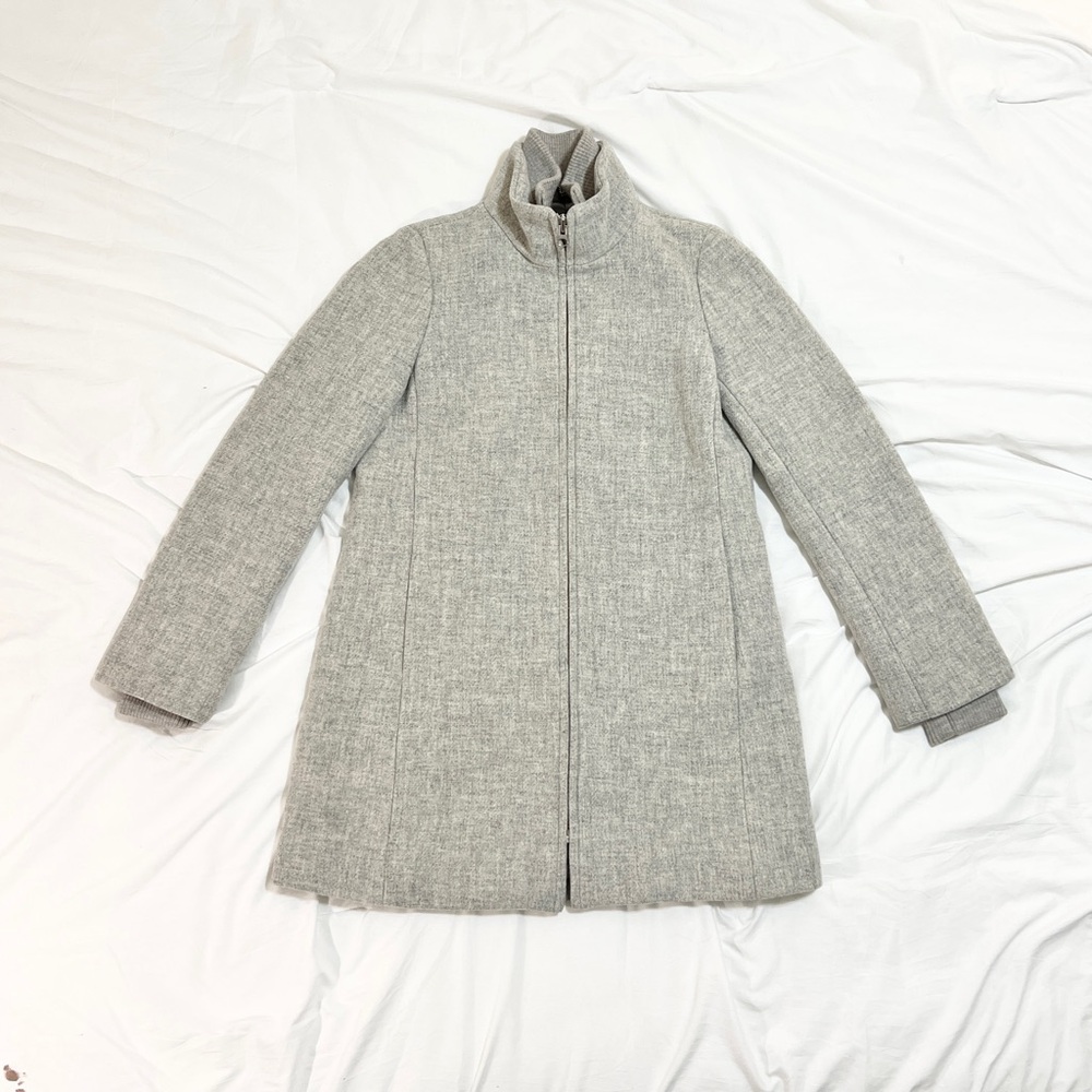 J. Crew  Grey Italian Stadium Cloth Nello Gori Wool Blend Coat